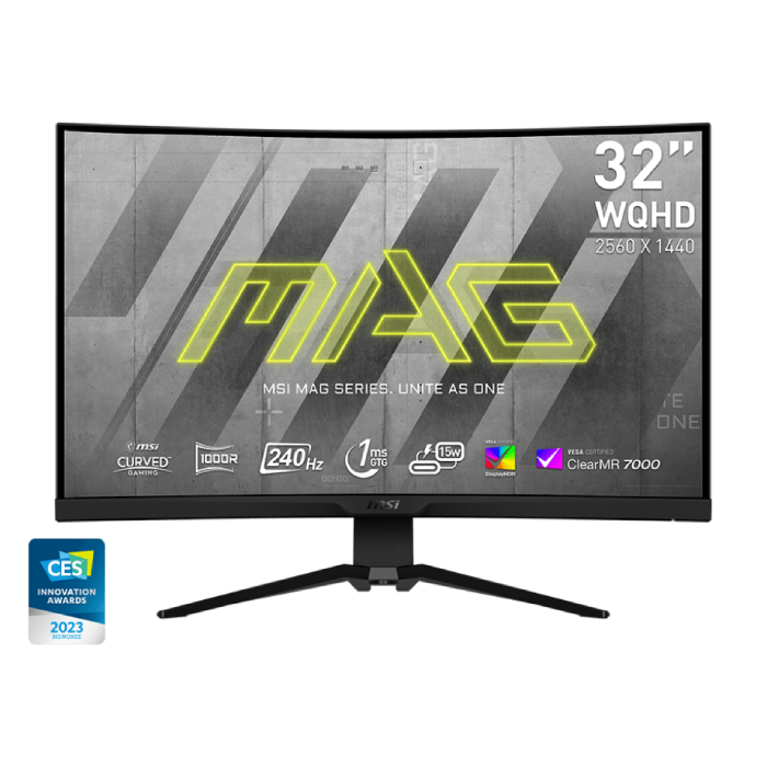 MSI MAG 325CQRXF 32 Inch WQHD 1ms (GTG) 240Hz Rapid VA Curved Gaming Monitor