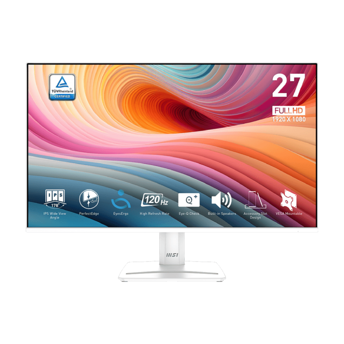 MSI PRO MP275W E2 White FHD 27 Inch 1ms (MPRT) ms (GtG) 120Hz IPS Monitor