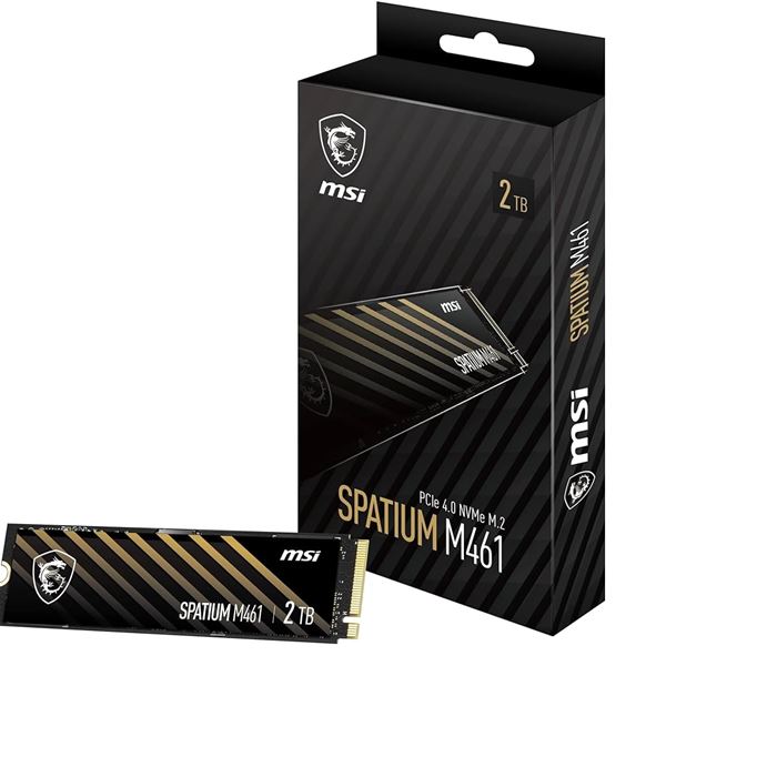 MSI SPATIUM M461 2TB PCIe 4.0 NVMe M.2 Internal SSD Drive