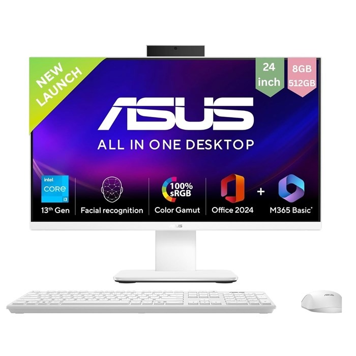 ASUS AiO V440 Core i3 1315U 8GB 512GB SSD Intel Graphics 23.8 Inch Full HD None Touch All in One