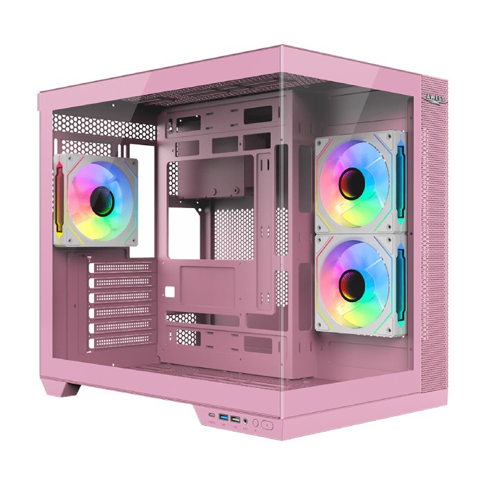 Awest GT-AQ12-MP Pink Mid-Tower Gaming Case