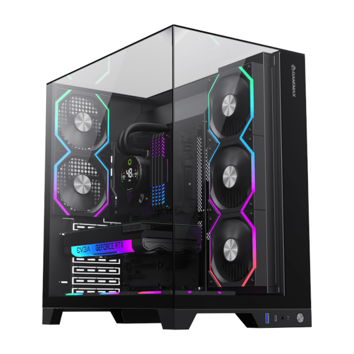 GameMax INFINITY PRO BLACK Gaming Computer Case