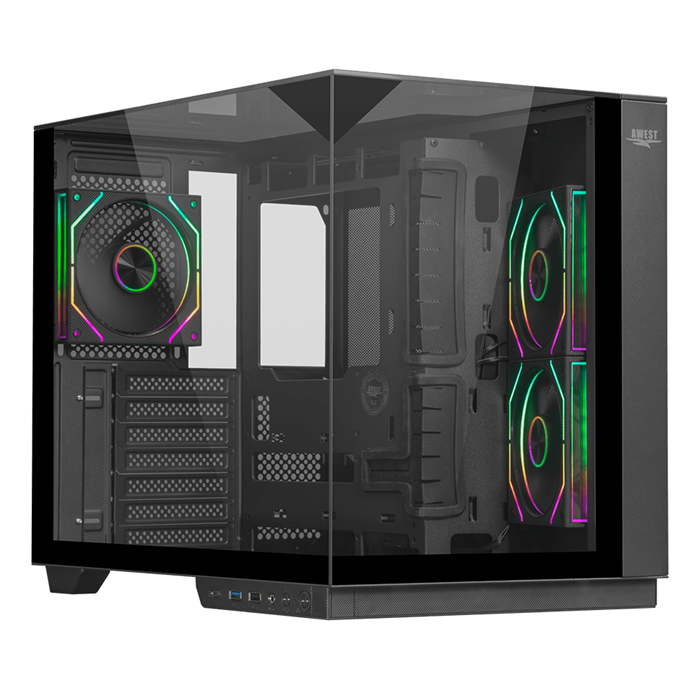 Awest AQ17 TG Black Gaming Case