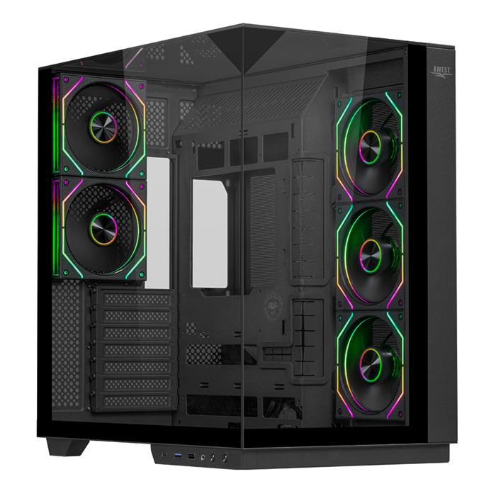 Awest AQ5TG Black Gaming Case