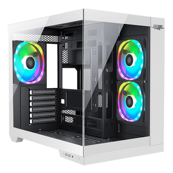 Awest GT AQ12 M Black & White Gaming Case