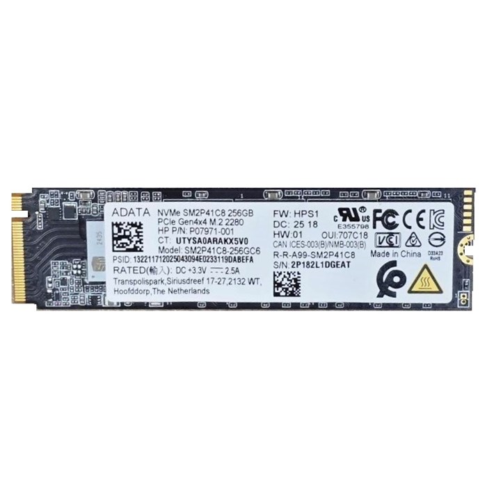 Adata NVMe SM2P41C8 256G Gen4x4 M.2 2280 HP SSD Drive