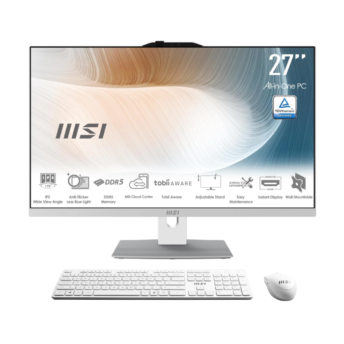 MSI AM272P 1M – Core 3 100U 8GB 500GB SSD Intel Graphics 27 Inch Non Touch All-in-One PC